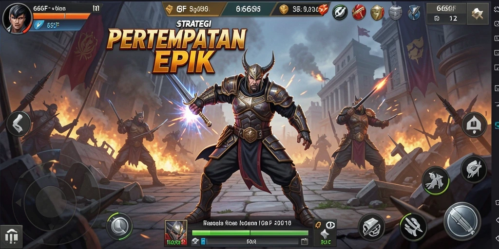 Screenshot gameplay 666F yang menampilkan strategi pertempuran.