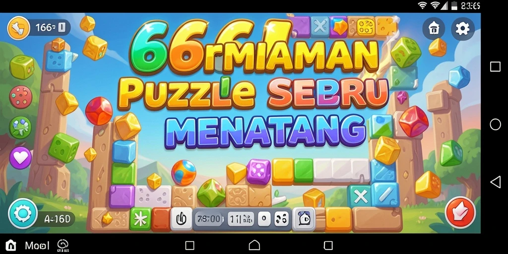 Screenshot menunjukkan gameplay seru di 666I dengan berbagai teka-teki.
