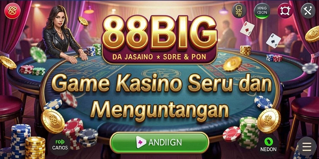 Tampilan utama 88BIG menunjukkan pengalaman bermain Kasino yang menarik.
