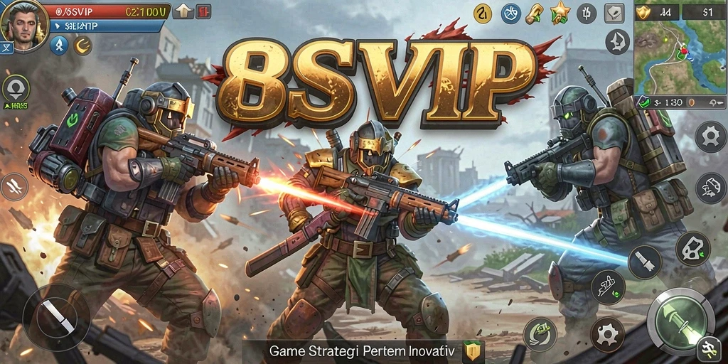 Tampilan gameplay 8SVIP dengan strategi pertempuran yang mendebarkan.