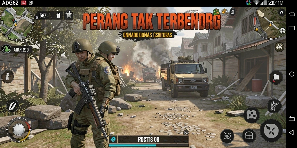 Penggambaran intens gameplay di <strong>ADG62</strong> yang penuh aksi.