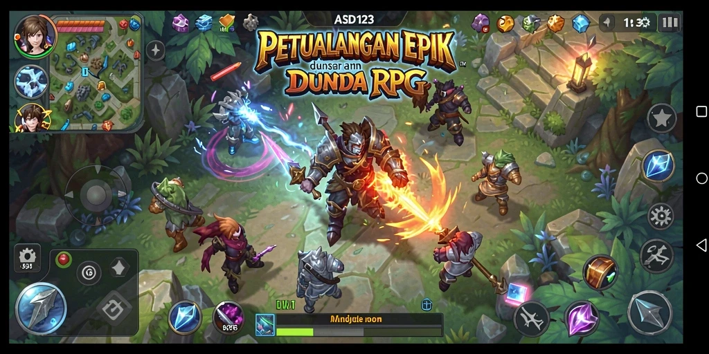 Tangkapan layar dari gameplay RPG yang epik dan menantang.