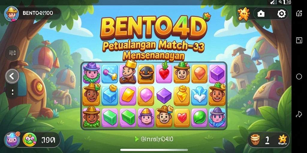 Tampilan gameplay menarik BENTO4D dengan blok berwarna-warni yang menantang.
