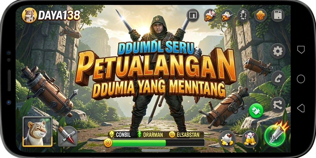 Tangkapan layar menampilkan aksi mendebarkan dalam permainan petualangan.
