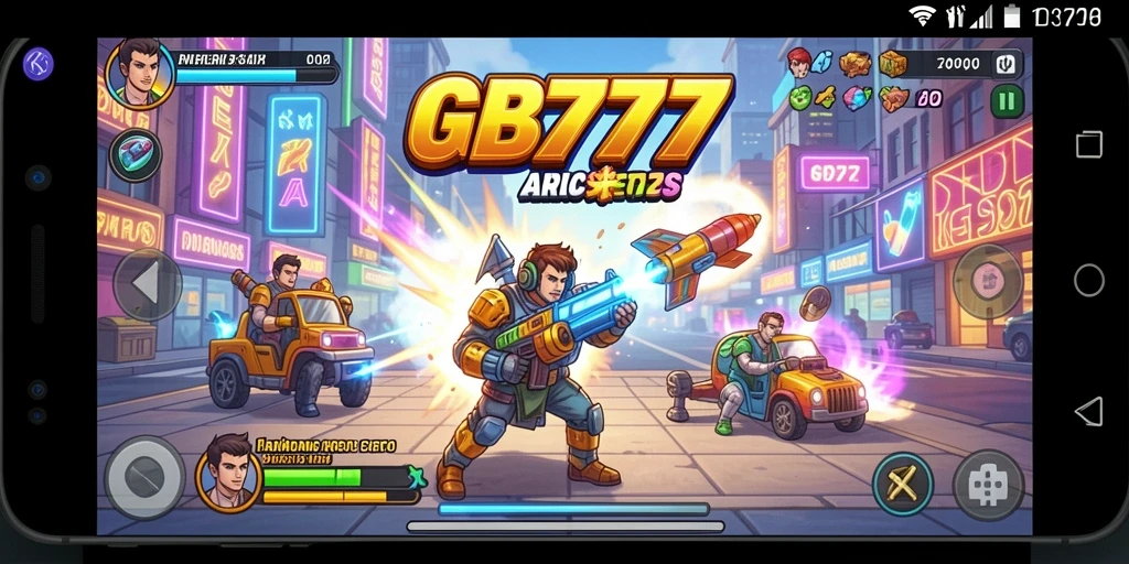 Tangkapan layar gameplay GB777 yang penuh warna dan menegangkan.
