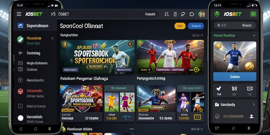 Screenshot gameplay dari aplikasi Sportsbook IOSBET yang menampilkan antarmuka taruhan.
