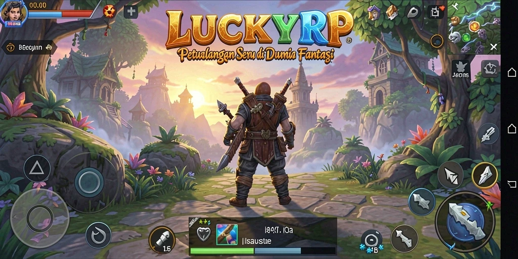 Screenshot utama LUCKYRP menampilkan aksi seru dalam petualangan fantastis.