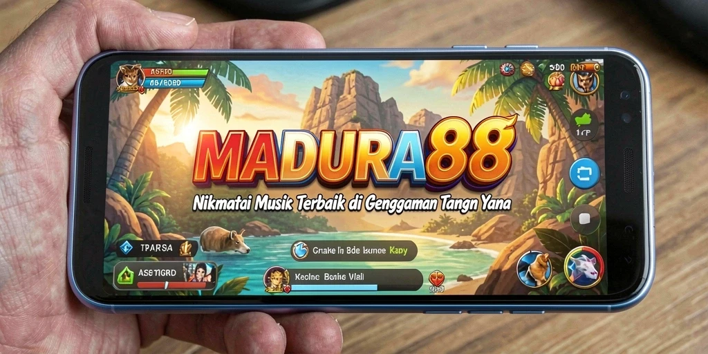 Tampilan gameplay musik yang interaktif dan menyenangkan di MADURA88.