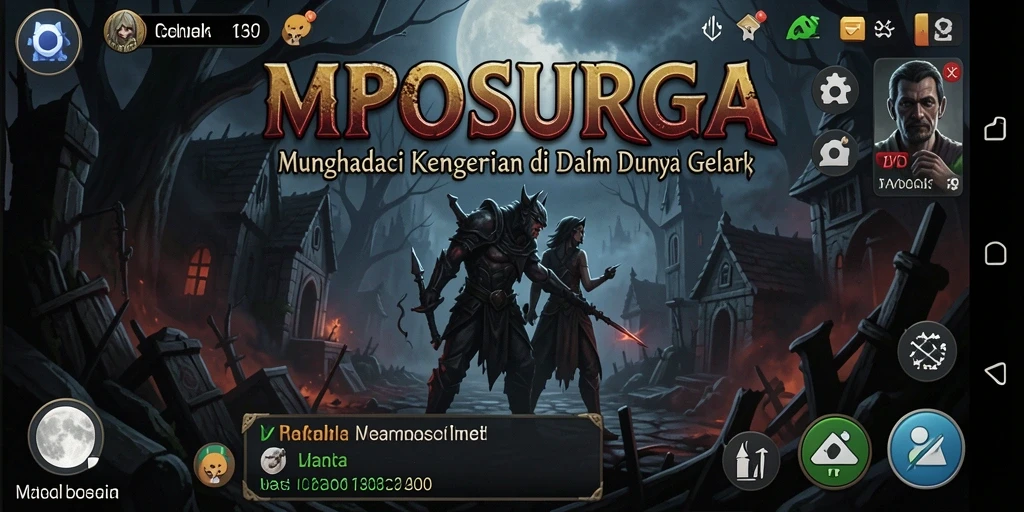 Gameplay menegangkan di dunia MPOSURGA yang gelap.