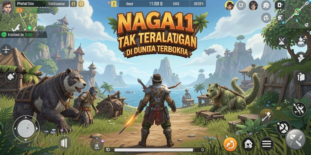 Screenshot NAGA11 menunjukkan eksplorasi mendalam di dunia terbuka yang luas.