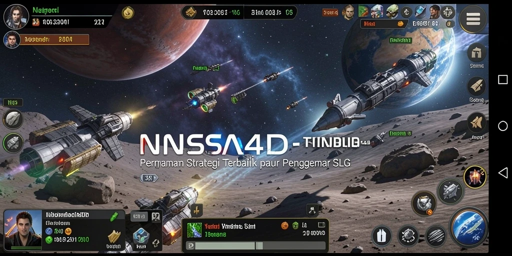 Screenshot gameplay menunjukkan strategi mendalam dalam NASA4D.