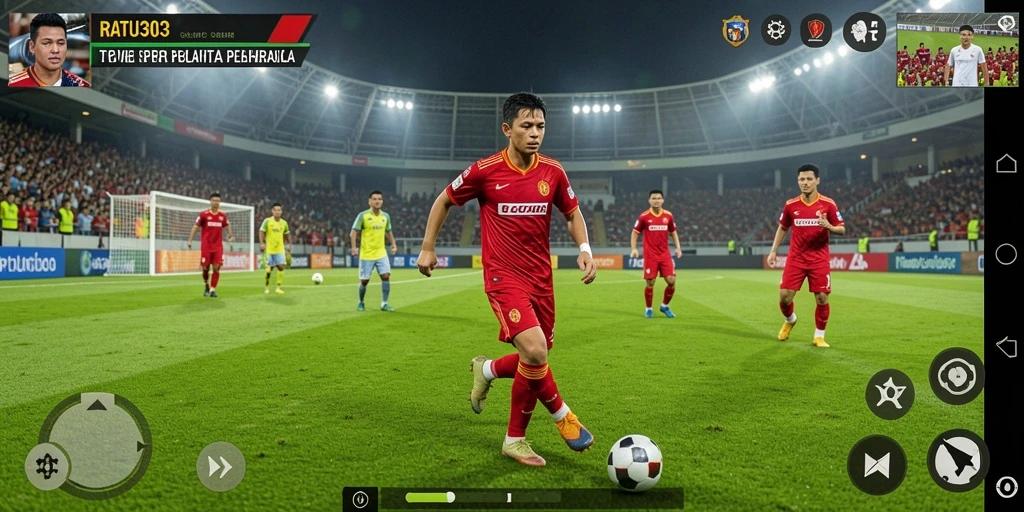 Gameplay seru RATU303 dengan grafis memukau dalam pertandingan sepak bola.