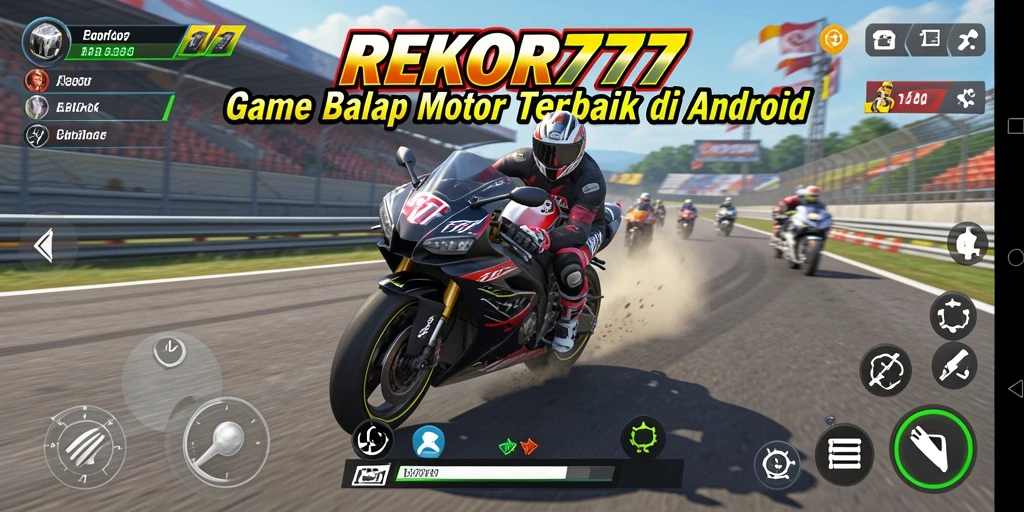 Menampilkan aksi balapan motor yang mendebarkan di REKOR777.