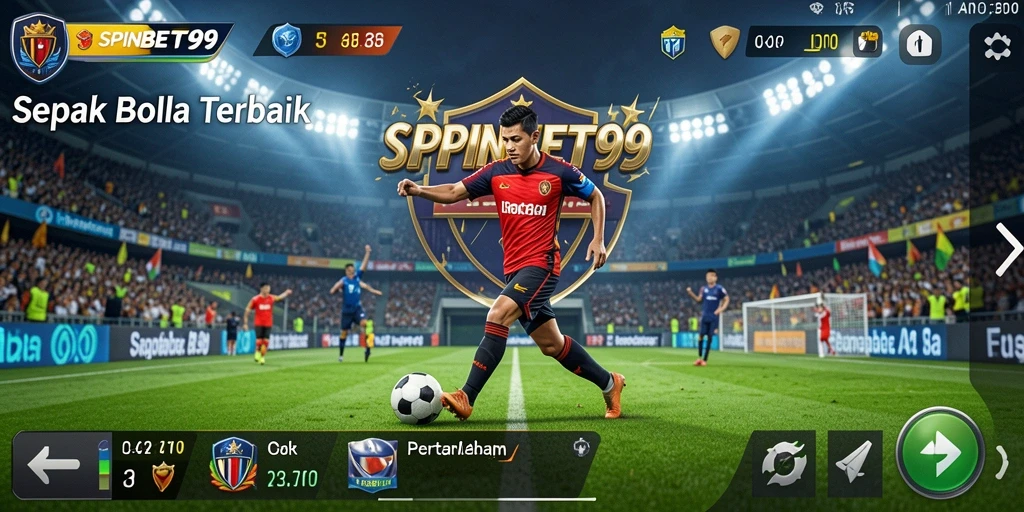 Tampilan gameplay dari SPINBET99 dengan taruhan sepak bola yang menarik.