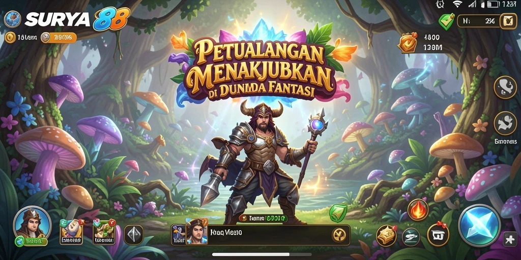 Tampilan gameplay SURYA88 yang penuh aksi dan petualangan.