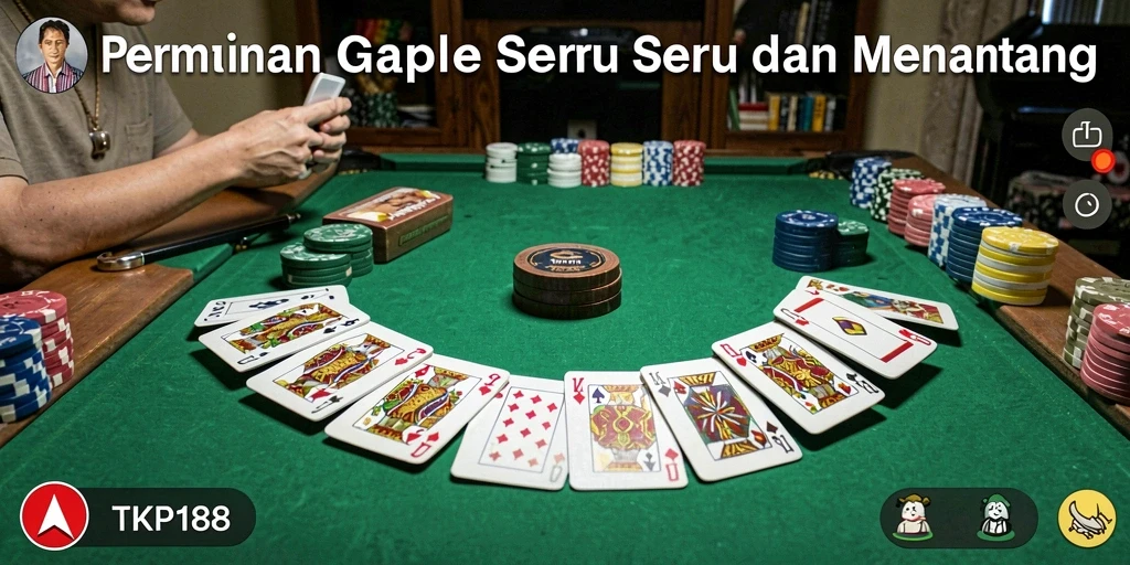 Screenshot gameplay TKP188 yang menarik saat bermain Gaple.