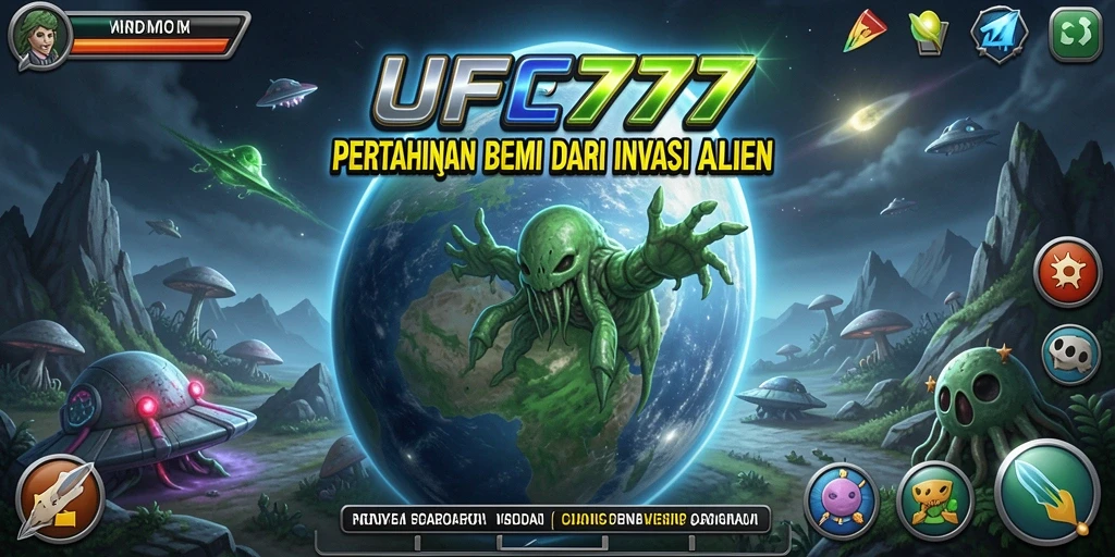 Gameplay menegangkan di UFO777 menampilkan pertahanan dari serangan alien.