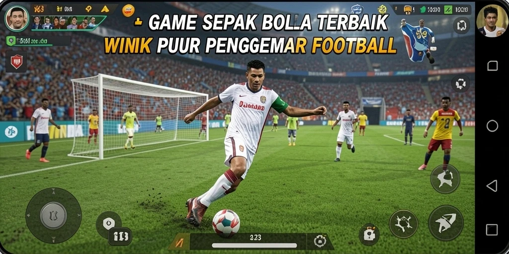 Tampilan gameplay WIN33 dengan aksi sepak bola yang mendebarkan.